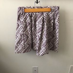 Aztec Print A-Line Skirt